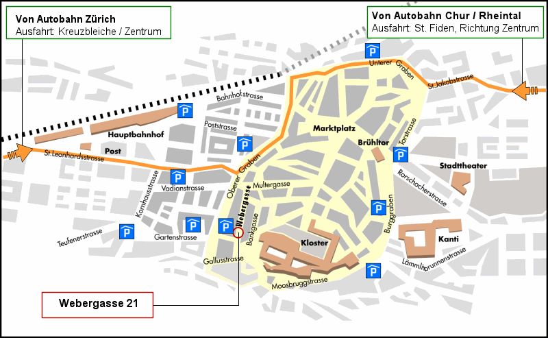 Anfahrtsplan zu Oberer Graben 15/Waldsteig 3